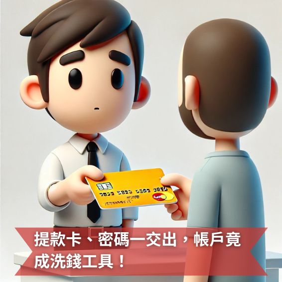 提款卡、密碼一交出，帳戶竟成洗錢工具！